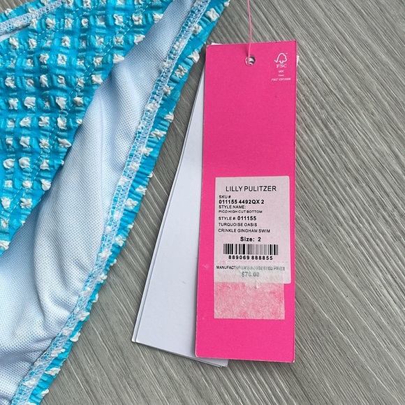 Lilly Pulitzer plaid pico bikini bottom 2 nwt - Picture 4 of 7